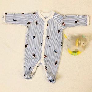 Ralph Lauren newborn bears and stripes coveralls